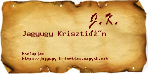 Jagyugy Krisztián névjegykártya